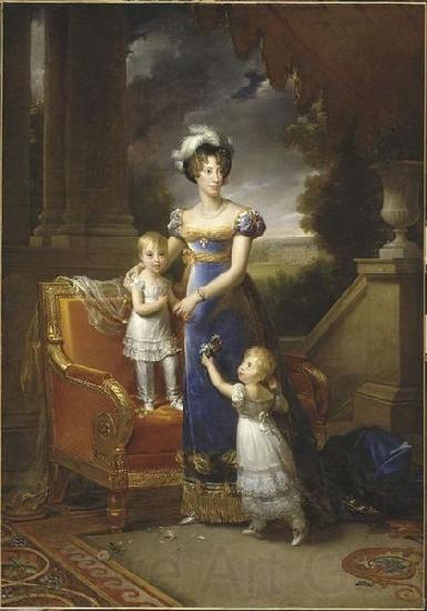 Francois Pascal Simon Gerard Portrait of la duchesse de Berry et ses enfants Norge oil painting art